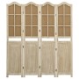 Biombo de 4 paneles tela marrón 140x165 cm de vidaXL, Divisores de ambientes - Ref: Foro24-338591, Precio: 110,36 €, Descuent...