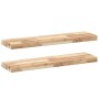 Estantes flotantes 2 uds madera acacia sin tratar 100x20x4 cm en Estanterías | Comprar online en Foru.es
