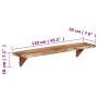 Estantes de pared 2 unidades madera maciza acacia 110x20x18 cm de vidaXL, Estantes y estanterías - Ref: Foro24-337824, Precio...