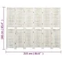Biombo de 6 paneles madera maciza blanco envejecido 215x166 cm de vidaXL, Divisores de ambientes - Ref: Foro24-338573, Precio...
