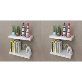 Estantes de pared 4 unidades blanco 40 cm en Estanterías | Comprar online en Foru.es