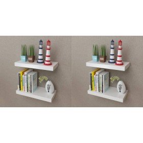 Estantes de pared 4 unidades blanco 40 cm en Estanterías | Comprar online en Foru.es