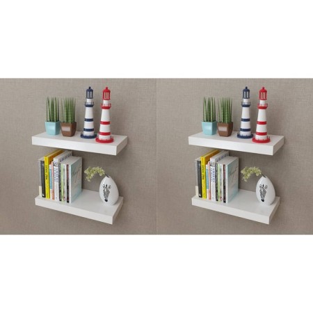 Estantes de pared 4 unidades blanco 40 cm en Estanterías | Comprar online en Foru.es