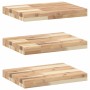 Estantes flotantes 3 uds madera acacia sin tratar 60x30x4 cm en Estanterías | Comprar online en Foru.es
