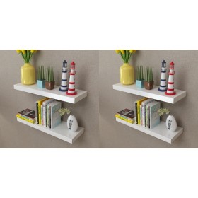 Estantes de pared 4 unidades blanco 60 cm en Estanterías | Comprar online en Foru.es