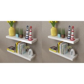Estantes de pared 4 unidades blanco 60 cm en Estanterías | Comprar online en Foru.es