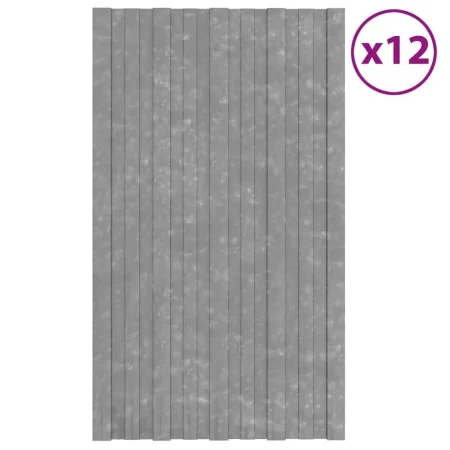 Dachpaneel aus silberverzinktem Stahl, 12 Einheiten, 80 x 45 cm von vidaXL, Decke - Ref: Foro24-317209, Preis: 55,10 €, Rabat...