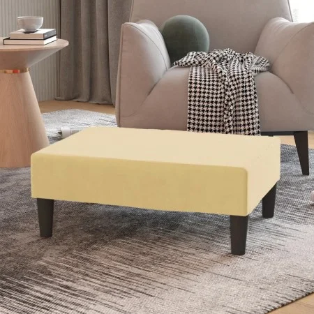 Reposapiés de terciopelo crema 78x56x32 cm de vidaXL, Otomanas - Ref: Foro24-337696, Precio: 55,74 €, Descuento: %