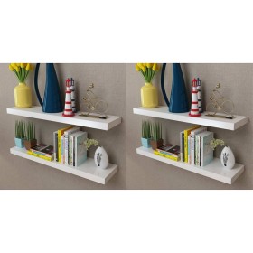 Estantes de pared 4 unidades blanco 80 cm en Estanterías | Comprar online en Foru.es