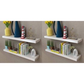 Estantes de pared 4 unidades blanco 80 cm en Estanterías | Comprar online en Foru.es