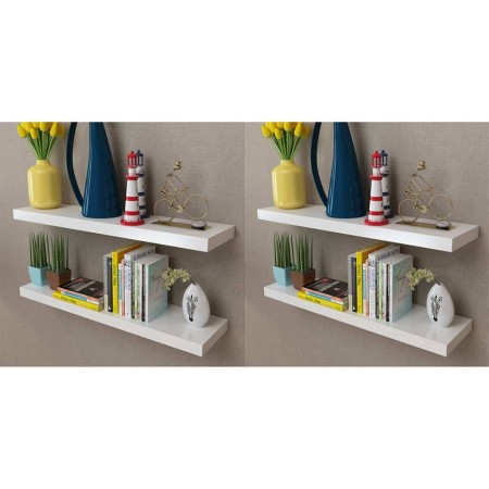 Estantes de pared 4 unidades blanco 80 cm en Estanterías | Comprar online en Foru.es
