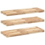 Estantes flotantes 3 uds madera acacia sin tratar 100x30x4 cm en Estanterías | Comprar online en Foru.es