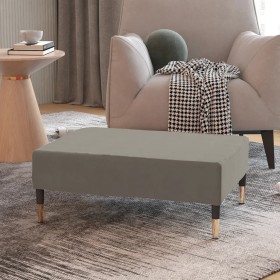 Taburete de terciopelo gris claro 78x56x32 cm de vidaXL, Otomanas - Ref: Foro24-337698, Precio: 63,45 €, Descuento: %