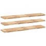 Estantes flotantes 3 uds madera acacia sin tratar 120x30x4 cm en Estanterías | Comprar online en Foru.es