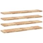 Estantes flotantes 4 uds madera acacia sin tratar 120x30x4 cm en Estanterías | Comprar online en Foru.es