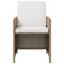 Sillas de jardín con taburetes 2 unidades ratán sintético beige de vidaXL, Sillas de jardín - Ref: Foro24-316781, Precio: 173...