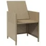 Sillas de jardín con taburetes 2 unidades ratán sintético beige de vidaXL, Sillas de jardín - Ref: Foro24-316781, Precio: 171...