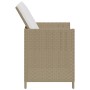 Sillas de jardín con taburetes 2 unidades ratán sintético beige de vidaXL, Sillas de jardín - Ref: Foro24-316781, Precio: 173...