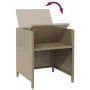 Sillas de jardín con taburetes 2 unidades ratán sintético beige de vidaXL, Sillas de jardín - Ref: Foro24-316781, Precio: 171...