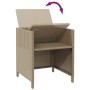 Sillas de jardín con taburetes 2 unidades ratán sintético beige de vidaXL, Sillas de jardín - Ref: Foro24-316781, Precio: 173...