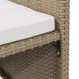 Sillas de jardín con taburetes 2 unidades ratán sintético beige de vidaXL, Sillas de jardín - Ref: Foro24-316781, Precio: 173...