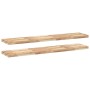 Estantes flotantes 2 uds madera acacia sin tratar 140x30x4 cm en Estanterías | Comprar online en Foru.es