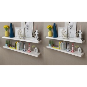 Estantes de pared 4 unidades blanco 120 cm en Estanterías | Comprar online en Foru.es