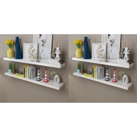 Estantes de pared 4 unidades blanco 120 cm en Estanterías | Comprar online en Foru.es