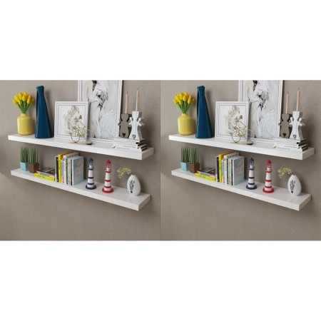 Estantes de pared 4 unidades blanco 120 cm en Estanterías | Comprar online en Foru.es