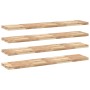 Estantes flotantes 4 uds madera acacia sin tratar 160x30x4 cm en Estanterías | Comprar online en Foru.es