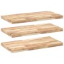Estantes flotantes 3 uds madera acacia sin tratar 60x40x4 cm en Estanterías | Comprar online en Foru.es