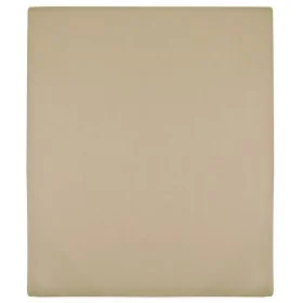 Taupe gray cotton jersey fitted sheet 140x200 cm by vidaXL, Bed sheets - Ref: Foro24-136224, Price: 14,64 €, Discount: %
