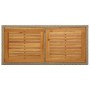 Mesa de jardín madera maciza de acacia y ratán sintético beige de vidaXL, Mesas de jardín - Ref: Foro24-316801, Precio: 63,21...
