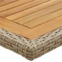 Mesa de jardín madera maciza de acacia y ratán sintético beige de vidaXL, Mesas de jardín - Ref: Foro24-316801, Precio: 64,66...