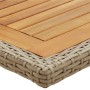 Mesa de jardín madera maciza de acacia y ratán sintético beige de vidaXL, Mesas de jardín - Ref: Foro24-316801, Precio: 63,21...