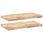 Estantes flotantes 2 uds madera acacia sin tratar 100x40x4 cm en Estanterías | Comprar online en Foru.es