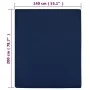 Sábana bajera jersey algodón azul marino 140x200 cm de vidaXL, Sábanas - Ref: Foro24-136234, Precio: 16,00 €, Descuento: %