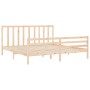 Estructura de cama con cabecero madera maciza 200x200 cm de vidaXL, Camas y somieres - Ref: Foro24-3193811, Precio: 143,51 €,...