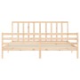 Estructura de cama con cabecero madera maciza 200x200 cm de vidaXL, Camas y somieres - Ref: Foro24-3193811, Precio: 143,51 €,...