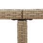 Mesa de jardín ratán sintético y vidrio beige 109x107x74 cm de vidaXL, Mesas de jardín - Ref: Foro24-316789, Precio: 128,45 €...