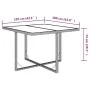 Mesa de jardín ratán sintético y vidrio beige 109x107x74 cm de vidaXL, Mesas de jardín - Ref: Foro24-316789, Precio: 126,81 €...