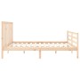 Estructura de cama con cabecero madera maciza 200x200 cm de vidaXL, Camas y somieres - Ref: Foro24-3193811, Precio: 143,51 €,...
