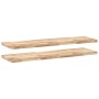 Estantes flotantes 2 uds madera acacia sin tratar 140x40x4 cm en Estanterías | Comprar online en Foru.es