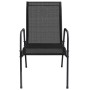 Sillas de jardín 2 unidades acero y textilene negro de vidaXL, Sillas de jardín - Ref: Foro24-316817, Precio: 77,50 €, Descue...