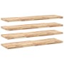 Estantes flotantes 4 uds madera acacia sin tratar 140x40x4 cm en Estanterías | Comprar online en Foru.es