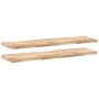Estantes flotantes 2 uds madera acacia sin tratar 160x40x4 cm en Estanterías | Comprar online en Foru.es