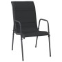 Sillas de jardín 4 unidades acero y textilene negro de vidaXL, Sillas de jardín - Ref: Foro24-316821, Precio: 171,95 €, Descu...