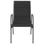 Sillas de jardín 4 unidades acero y textilene negro de vidaXL, Sillas de jardín - Ref: Foro24-316821, Precio: 171,95 €, Descu...
