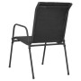 Sillas de jardín 4 unidades acero y textilene negro de vidaXL, Sillas de jardín - Ref: Foro24-316821, Precio: 171,95 €, Descu...