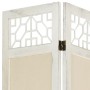 Biombo divisor de 4 paneles de tela color crema 140x165 cm de vidaXL, Divisores de ambientes - Ref: Foro24-338559, Precio: 80...